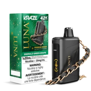 Kraze Luna Disposable Vape: Emerald Green Grape (20mL)