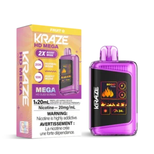 Kraze HD Mega 20k Disposable Vape: Fruit G (20mL)