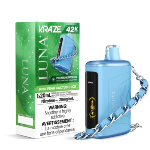 Kraze Luna Disposable Vape: Kiwi Pear Cactus G Ice (20mL)